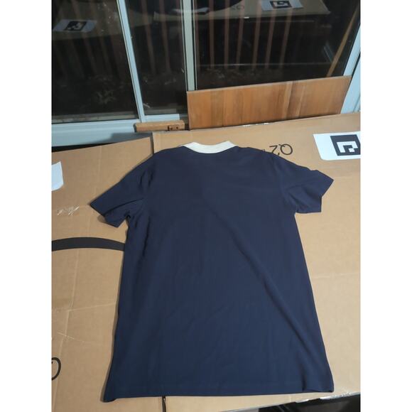 Selected Homme Navy Polo Shirt, Short Sleeve Men's Shirt, Large Size, Polyester - Picture 2 of 6